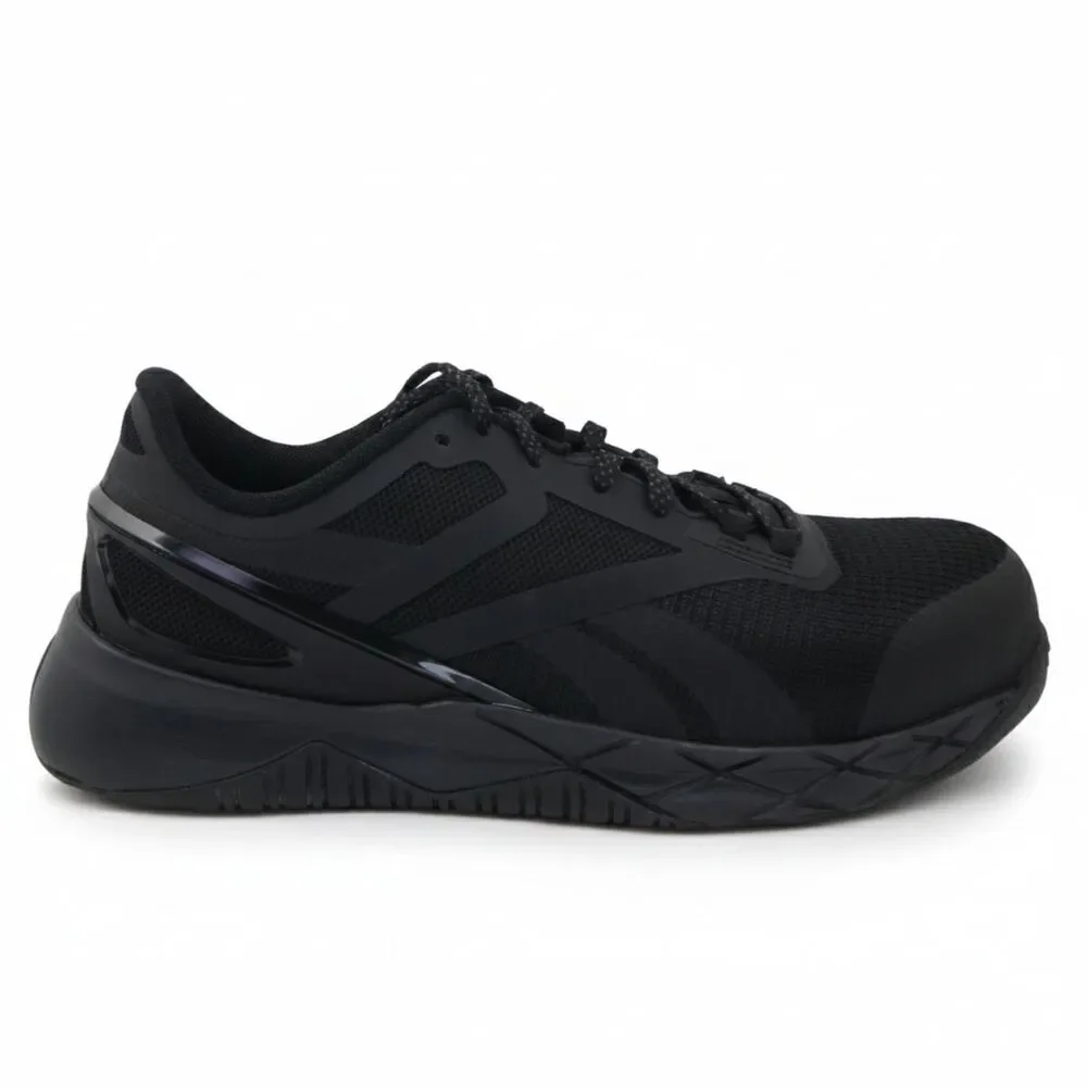 Reebok Nanoflex Unisex Men's US 6.5 - WO 8.5 Tr Black Safety Athletic Work Shoe